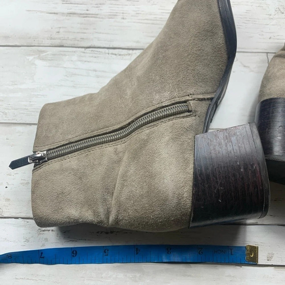 Sam Edelman Suede Ankle Boots Tan Joey Booties 6 1/2 Neutral Boho Minimalist - Picture 13 of 16